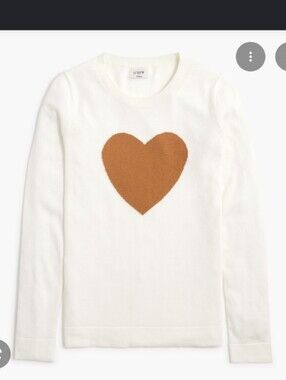 J. Crew Heart Teddie Sweater Cotton Lightweight